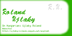 roland ujlaky business card